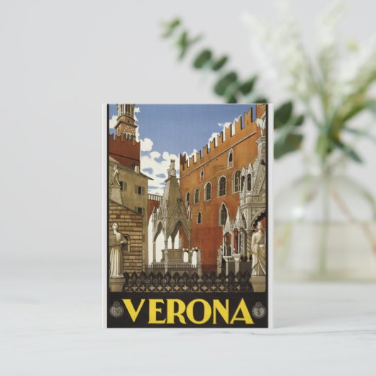 Vintage Briefkaart Verona (Staand voorkant)
