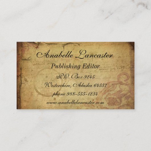 Vintage Briefkaart Visitekaartje (Voorkant)