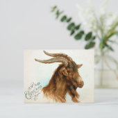 Vintage-Briefkaart voor kerstgeit Briefkaart (Staand voorkant)