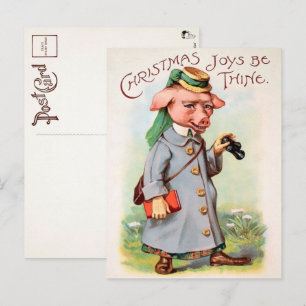 Vintage-Briefkaart voor kerstmis Briefkaart