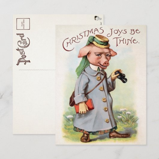 Vintage-Briefkaart voor kerstmis Briefkaart (Voorkant / Achterkant)