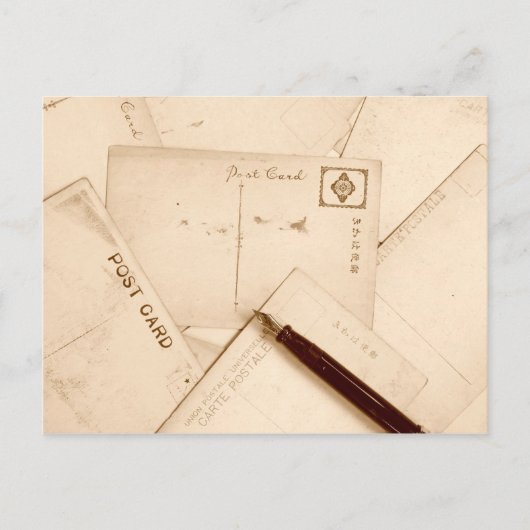 Vintage Briefkaarten met sepia (Voorkant)