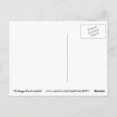 Vintage Briefkaarten op het etiket van vruchten (Achterkant)