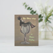 Vintage Briefkaarten van onbewerkt wijngietijzer (Staand voorkant)