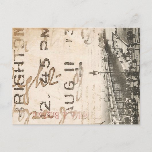 Vintage Brighton Pier Foto Briefkaart (Voorkant)