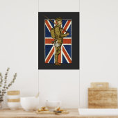 Vintage Britse Vlag Soldaat Poster (Keuken)
