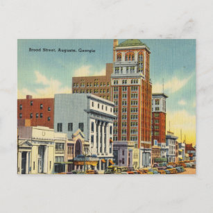 Vintage, Broad Street, Augusta, Georgia Briefkaart