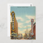 Vintage, Broadway, Portland, Oregon Briefkaart (Voorkant / Achterkant)