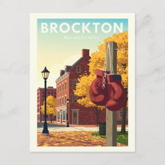 Vintage Brockton Massachusetts Briefkaart (Voorkant)