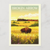 Vintage Broken Arrow Oklahoma Briefkaart (Voorkant)