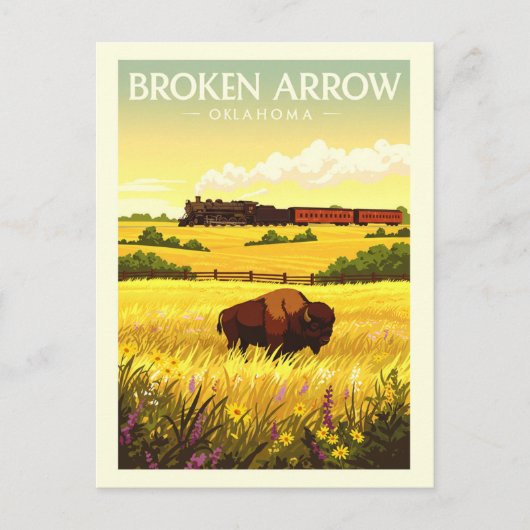 Vintage Broken Arrow Oklahoma Briefkaart