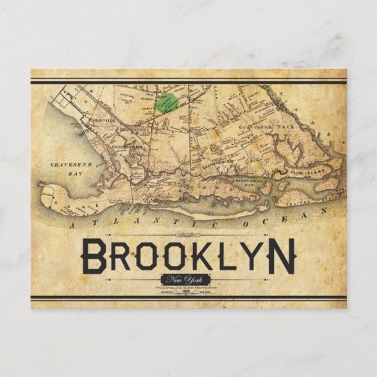 Vintage Brooklyn Briefkaart (Voorkant)