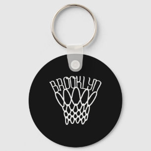 Vintage Brooklyn City New York Basketbalnet Spel Sleutelhanger