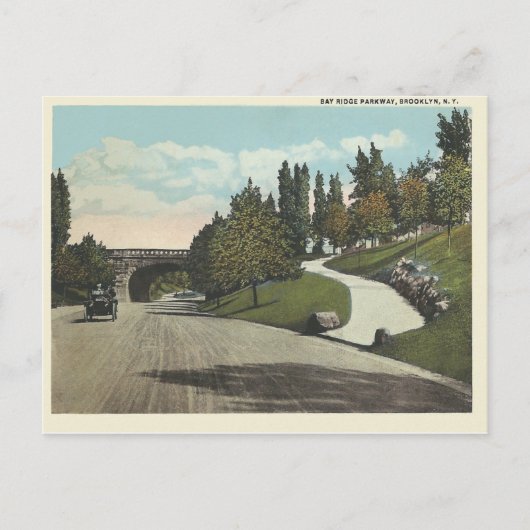 Vintage Brooklyn New York Briefkaart (Voorkant)