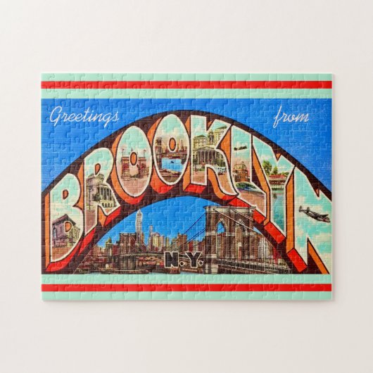 Vintage Brooklyn NY 11x14 Legpuzzel (Horizontaal)