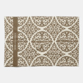 Vintage Brown Damask Heirloom Theedoek (Horizontaal)
