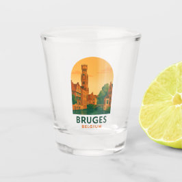 Vintage Brugge België Shotglas – Retro Reis Shot Glas