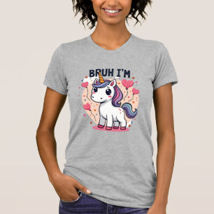 Vintage Bruh Ik ben 8 Eenhoorn Verjaardagsfeestje  T-shirt