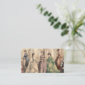 Vintage Bruid en Dames Visitekaartje (Staand voorkant)