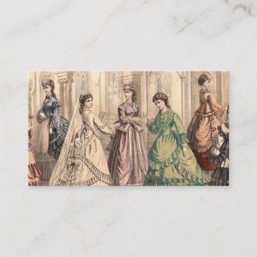 Vintage Bruid en Dames Visitekaartje (Voorkant)