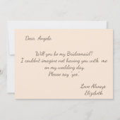 Vintage Bruidsmeisje kaart van een boom (Achterkant)