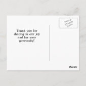 Vintage bruidspaar Dank u Sjabloon Briefkaart (Achterkant)