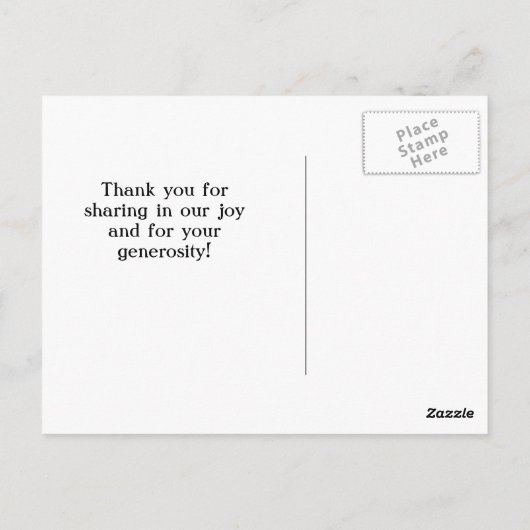 Vintage bruidspaar Dank u Sjabloon Briefkaart (Achterkant)