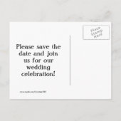 Vintage bruidspaar Save the Date Briefkaart (Achterkant)
