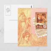 Vintage bruiloft 1920 briefkaart (Voorkant / Achterkant)