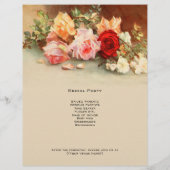 Vintage bruiloft, Antiek Rozen Bloemen Stilleven (Achterkant)