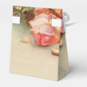 Vintage bruiloft, Antiek Rozen Bloemen Stilleven Bedankdoosjes (Achterkant)