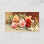 Vintage bruiloft, Antiek Rozen Bloemen Stilleven Plaatskaartje (Achterkant)
