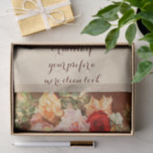 Vintage bruiloft, Antiek Rozen Bloemen Stilleven Tissuepapier (Geschenk)