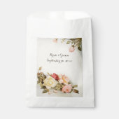 Vintage Bruiloft Antiek Tuin Roos Bloemen Bedankzakje (Voorkant)