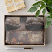 Vintage bruiloft Bloemen Cowboy laarzen Decoupage Tissuepapier (Geschenk)