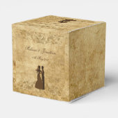 Vintage bruiloft Bride & Groom Bedankdoosjes (Achterkant)