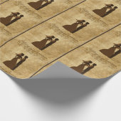 Vintage bruiloft Bride & Groom Cadeaupapier (Hoek)