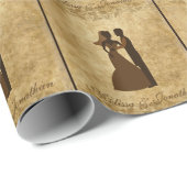 Vintage bruiloft Bride & Groom Cadeaupapier (Rol Hoek)