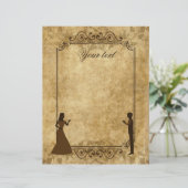 Vintage bruiloft Bride Groom eens per keer (Staand voorkant)