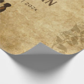 Vintage bruiloft Bride Groom eens per keer Cadeaupapier (Hoek)