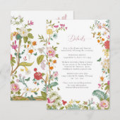 Vintage bruiloft Detail Kaart (Voorkant / Achterkant)