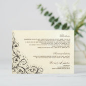 Vintage bruiloft details - Informatie Kaarten (Staand voorkant)