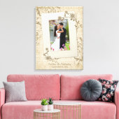 Vintage bruiloft fotosjabloon canvas Afbeelding (Insitu (Woonkamer))