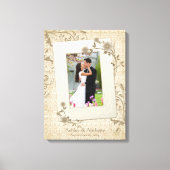 Vintage bruiloft fotosjabloon canvas Afbeelding (Voorkant)