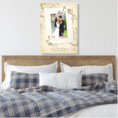 Vintage bruiloft fotosjabloon canvas Afbeelding Afdruk (Insitu (Slaapkamer))