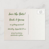 Vintage bruiloft, gele boterbloem bloemen en bijen aankondigingskaart (Achterkant)