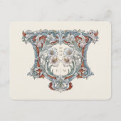 Vintage bruiloft informatie informatiekaartje (Achterkant)