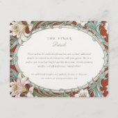 Vintage bruiloft informatie informatiekaartje (Voorkant)