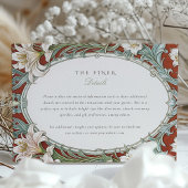 Vintage bruiloft informatie informatiekaartje