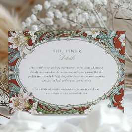 Vintage bruiloft informatie informatiekaartje